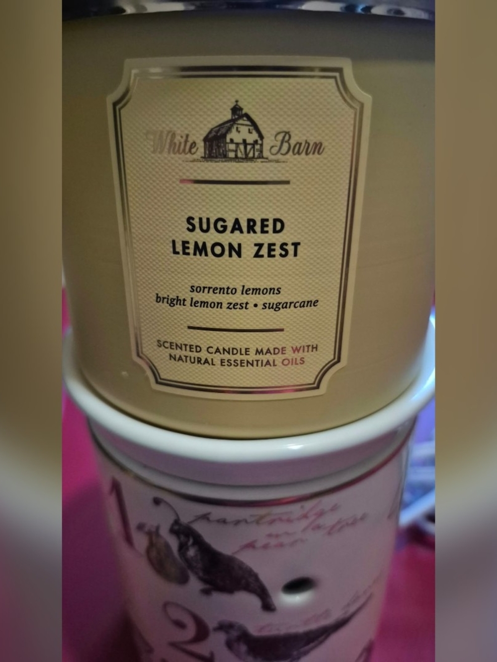 White Barn Sugared Lemon Zest Candle - Cream